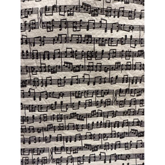 Classic Cottons Black Musical Notes Fabric 2005 Sheet Music Design Cotton Materi - Picture 1 of 4